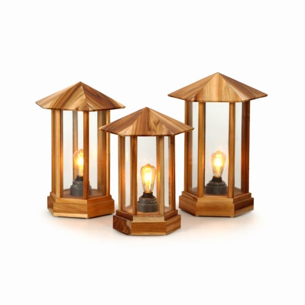 Laterne with Roof - Set of 3